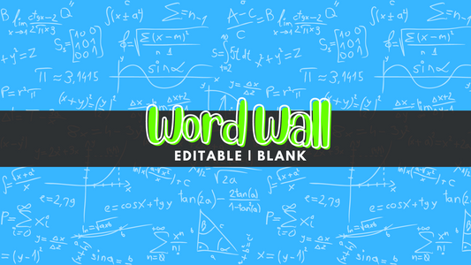 Colorful Word Wall Templates {Editable}